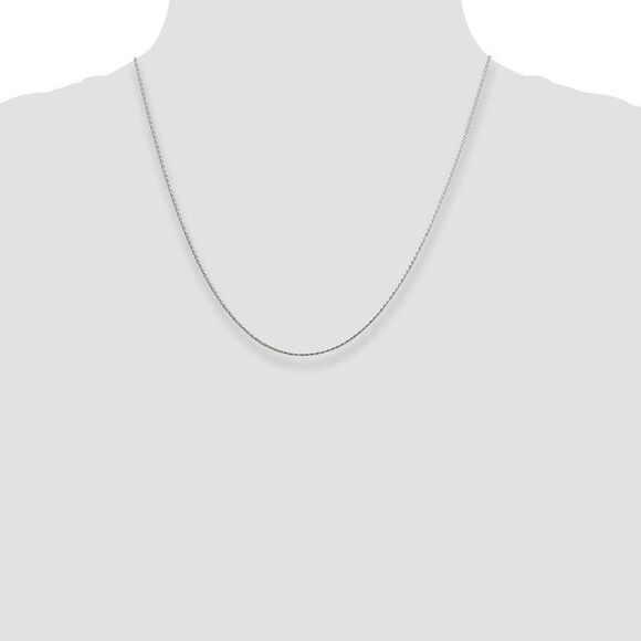 1.25mm Sterling Silver D/C Solid Round Spiga Chain Necklace, 20 Inch - Picture 2 of 8
